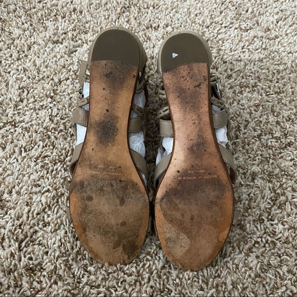 Sigerson Morrison Tan Leather Cage Gladiator Sandals Size 6B Narrow - Picture 5 of 8